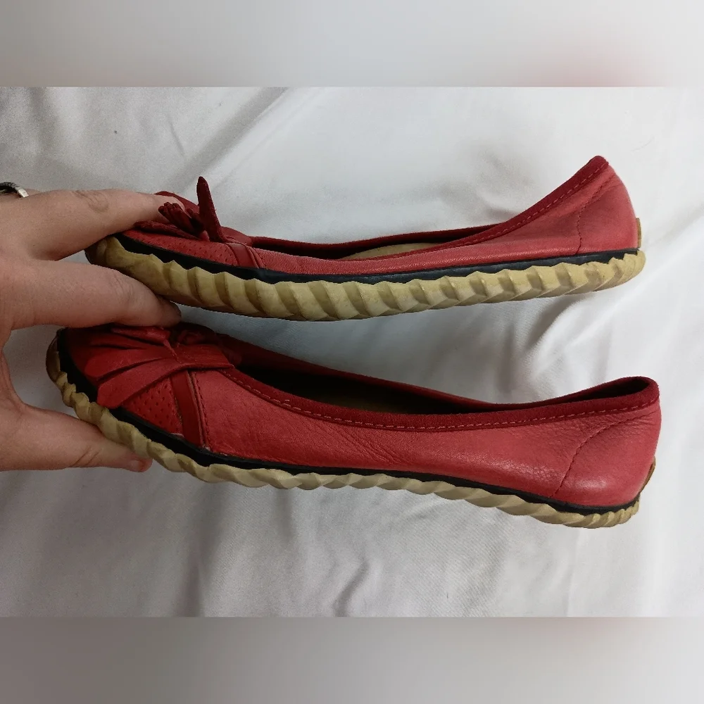 Sorel Women's‎ Red Leather Boho Casual Summer Lightweight Preppy Flats (#1)